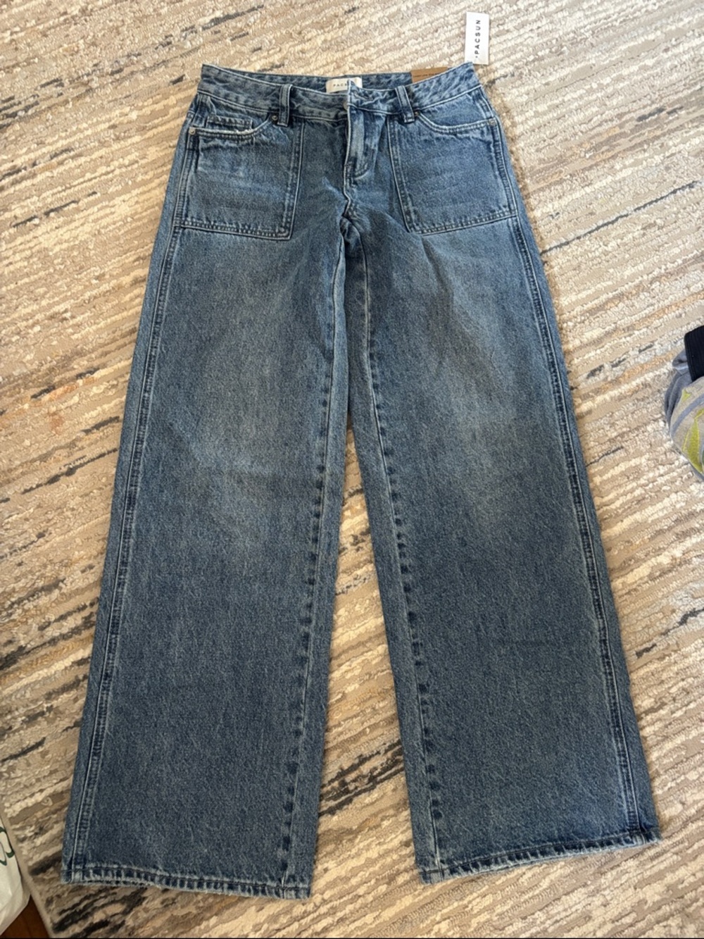 PacSun Casey Low Rise Baggy Jeans - Light Blue Denim